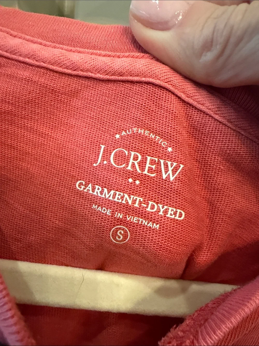 J. Crew Coral Red Short-Sleeve Henley Polo